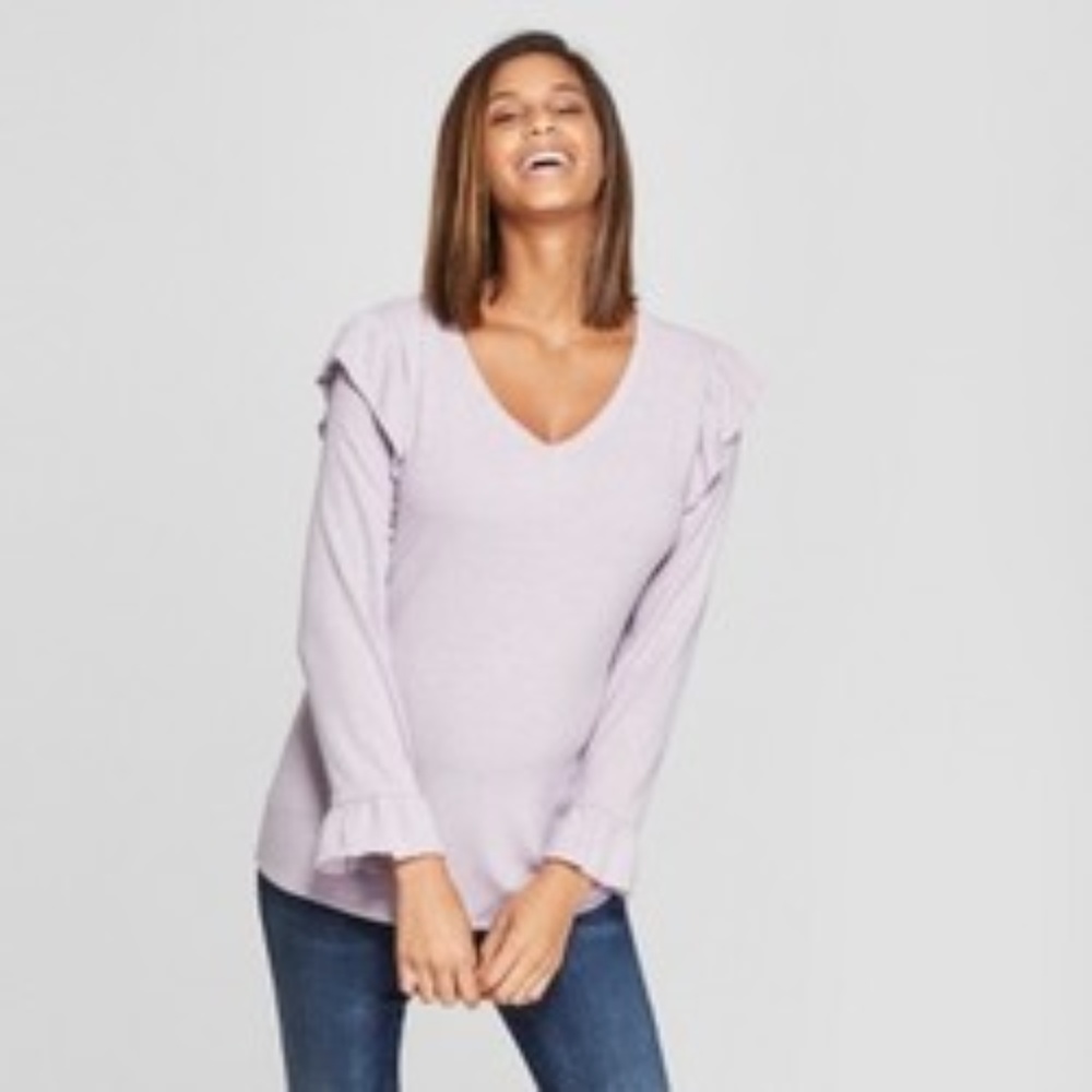 Lavender maternity top